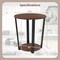 Costway Industrial End Table Sofa Side Table Nightstand with Storage Shelf & Metal Frame